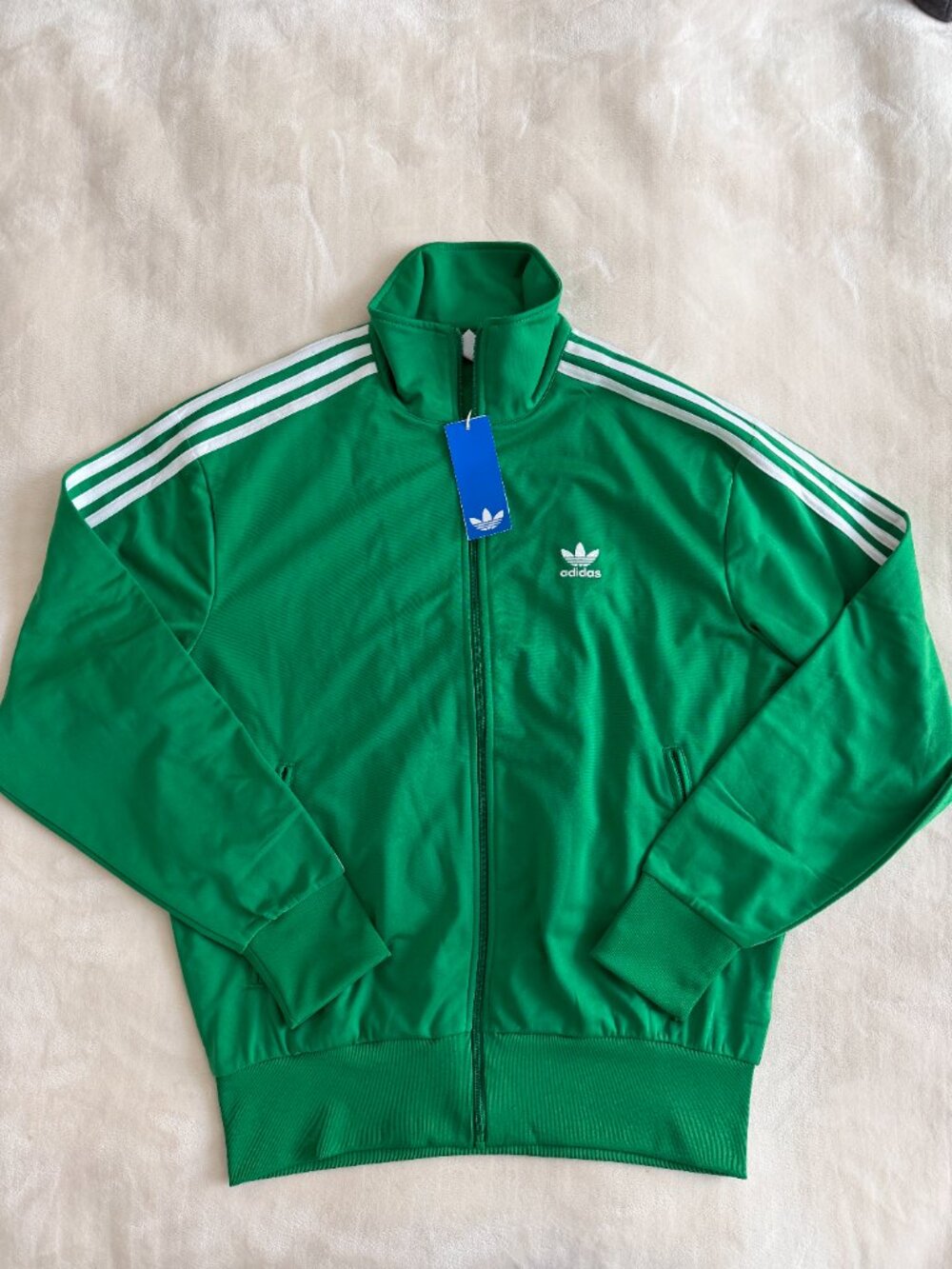 Adidas Originals Firebird Track Jacket Mens M Green White Stripes JD0183 NWT